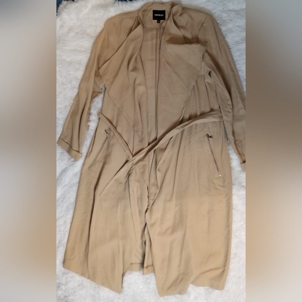 Express camel color trench coat